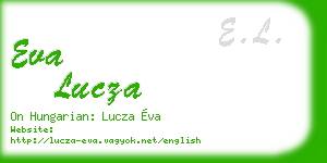 eva lucza business card